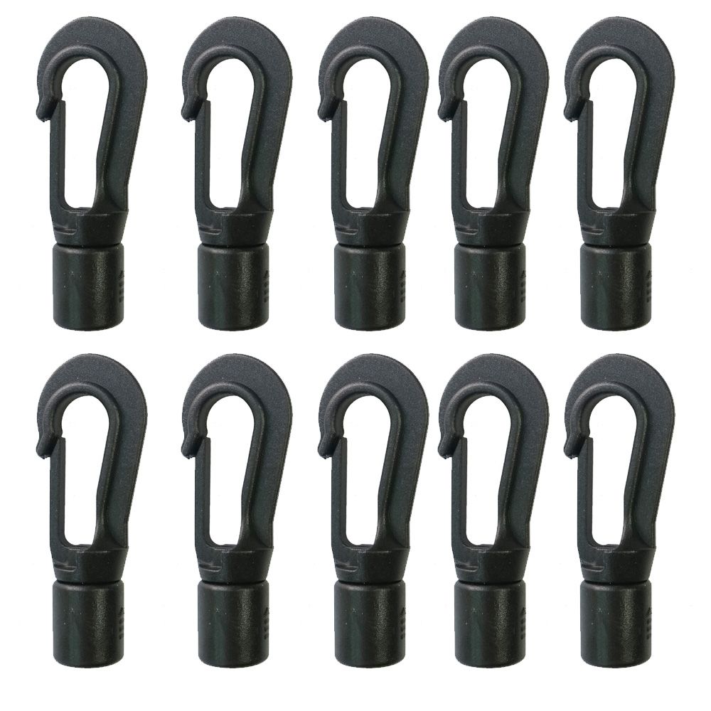 Fishing Kit Compact - 5/10pcs Plastic Snap Hook Clip Bungee