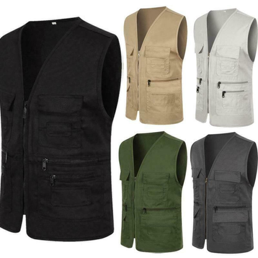 Fishing Kit Compact - Men's Multi-pocket Workwear Vest Waistcoat for