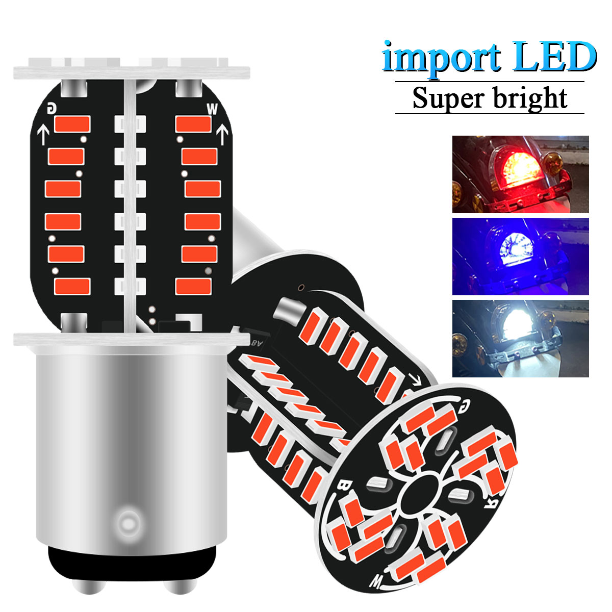 Sos Light Strobe - 1pcs 1157 BA15D P21/5W Motorcycle Tail