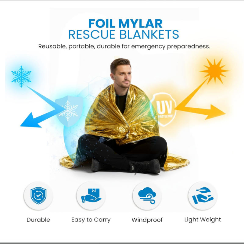 10 Pack Gold Reflective Emerge - Survival Blanket Reflective review and price