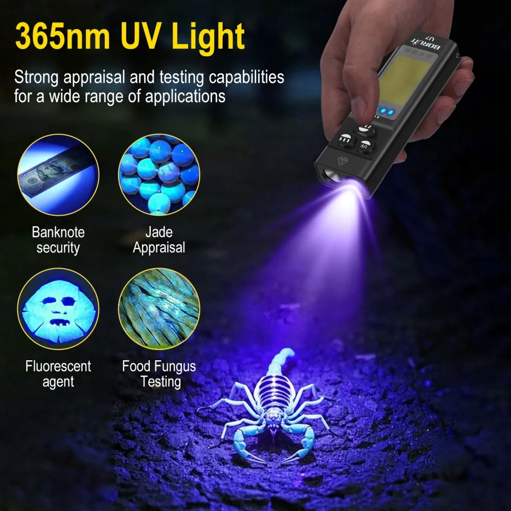 BORUiT U7 UV LED EDC Flashligh - Fishing Kit Compact review and price