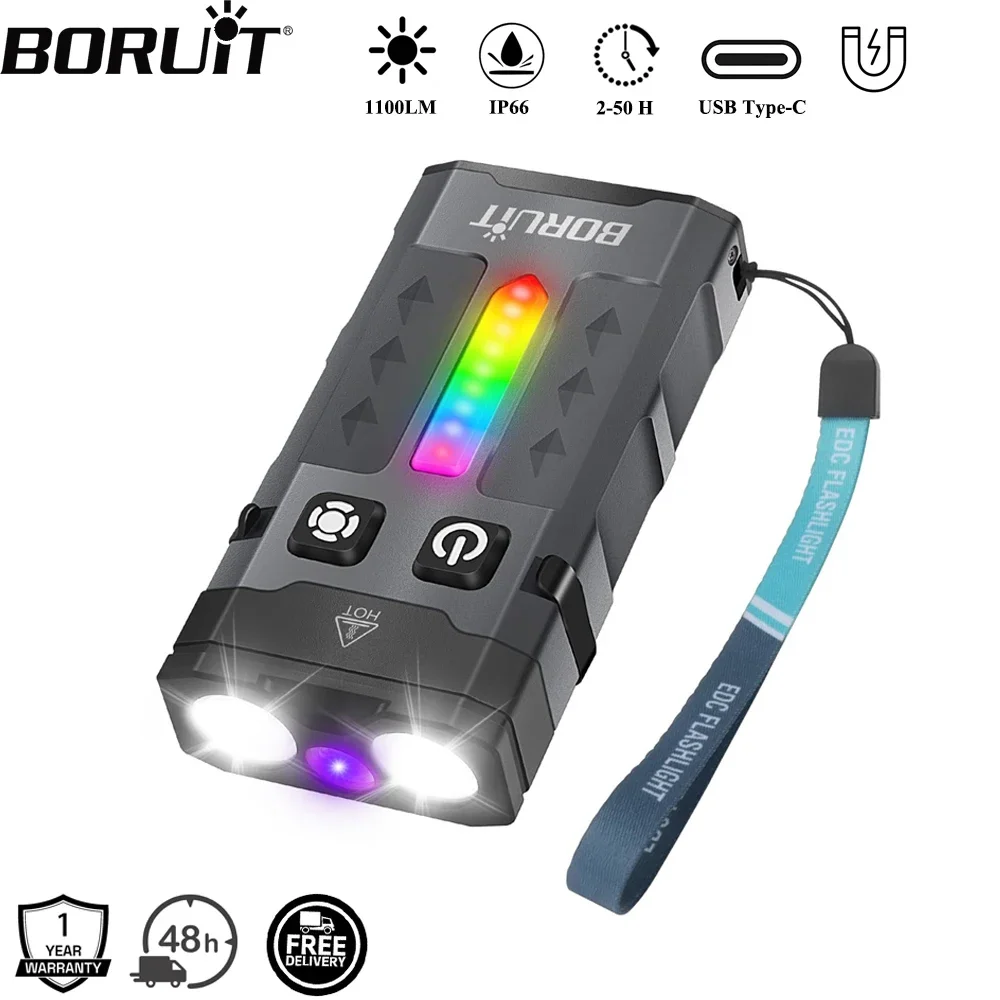 BORUiT EV20 1100LM EDC UV Keyc - Fishing Kit Compact review and price