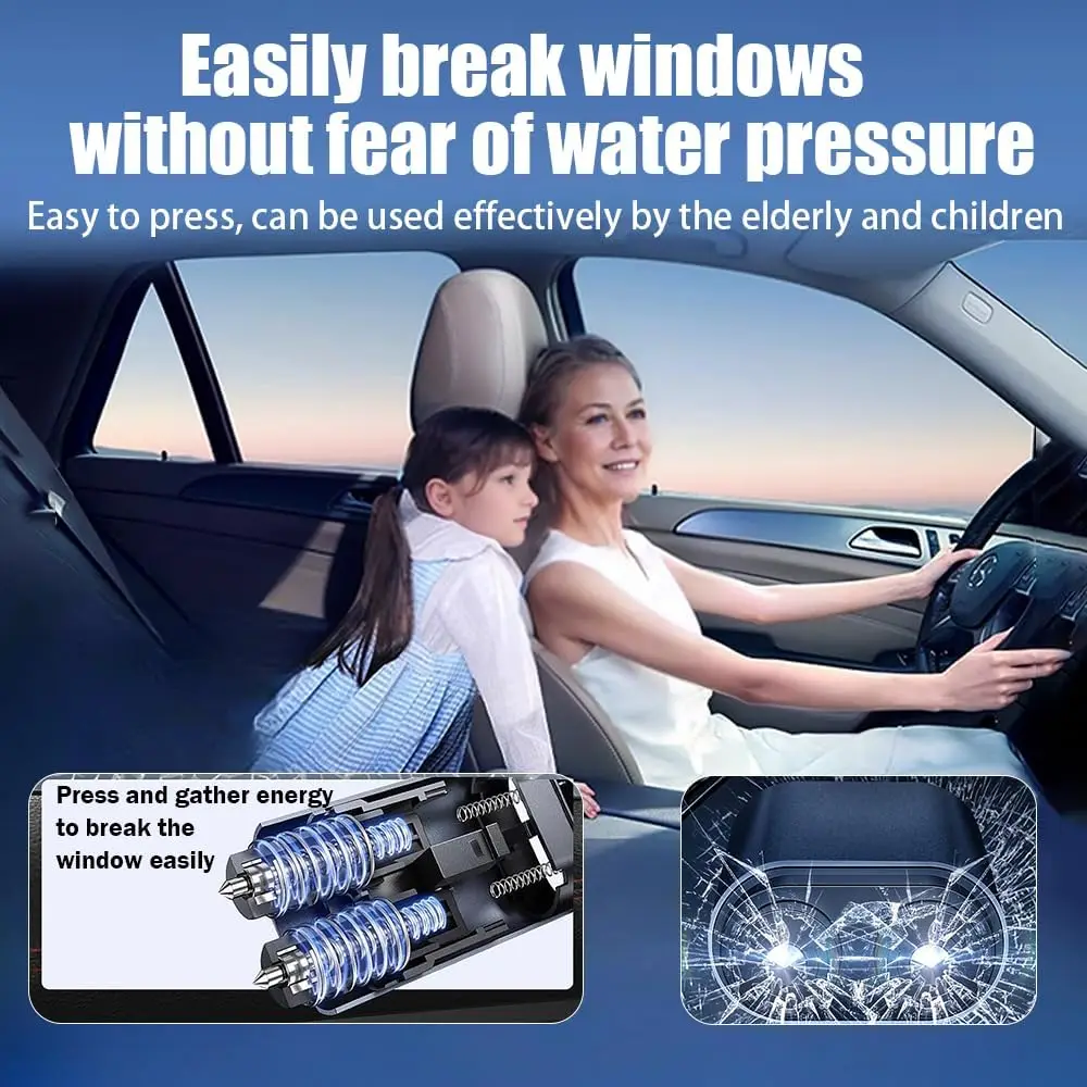Car Safety Hammer 2-in-1 Windo - Rescue Rope Throw review and price