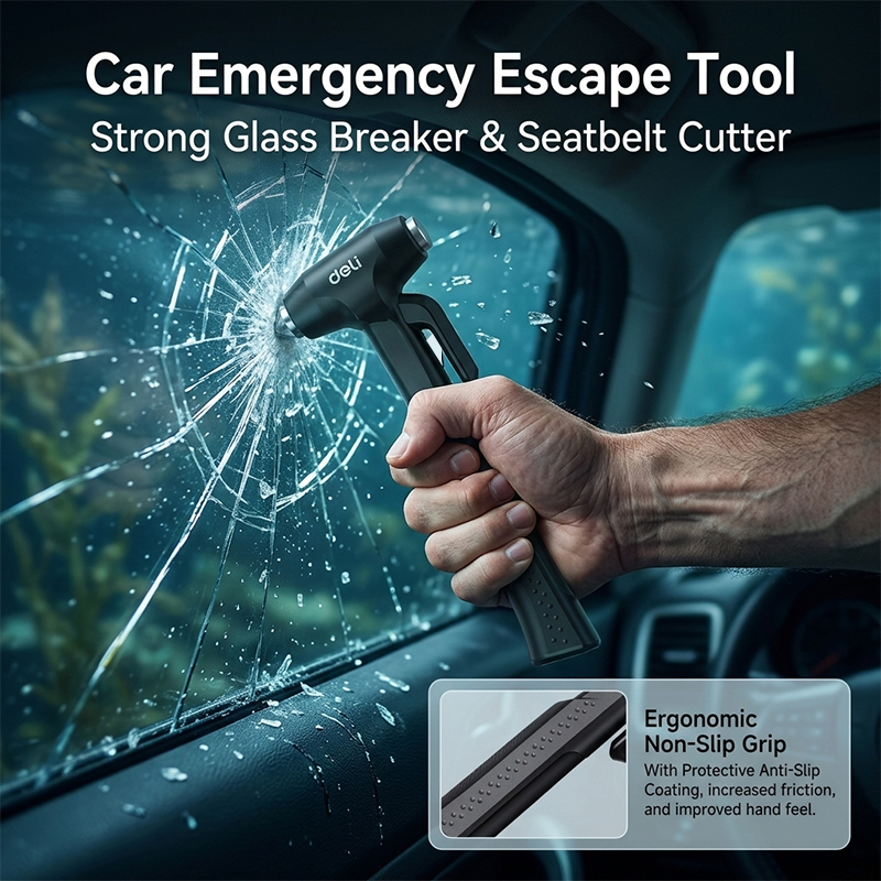 DELI Portable Car Safety Hamme - Rescue Rope Throw review and price