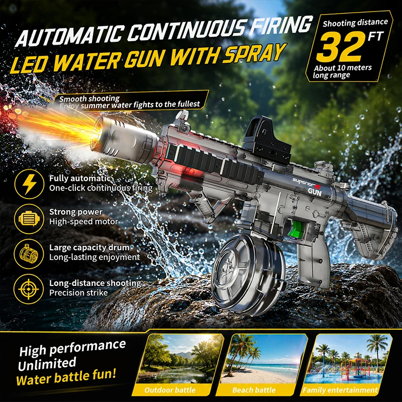 Kids Automatic Water Gun with  - Sos Light Strobe review and price
