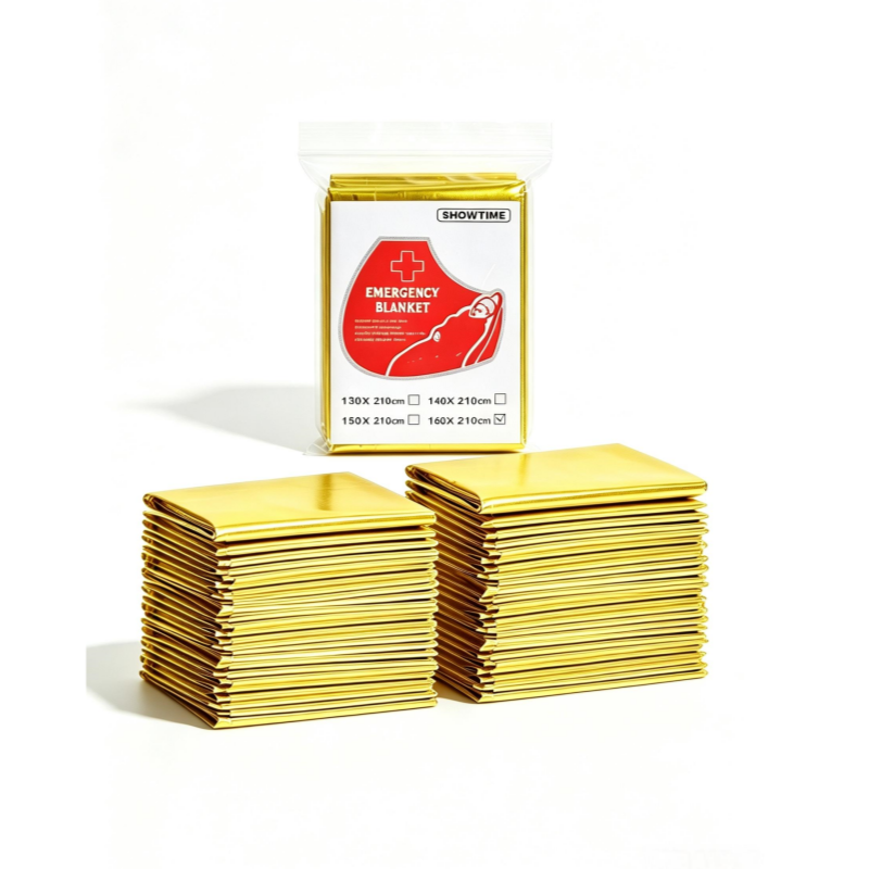 12PCS Large 160×210cm Gold Foi - Survival Blanket Reflective review and price